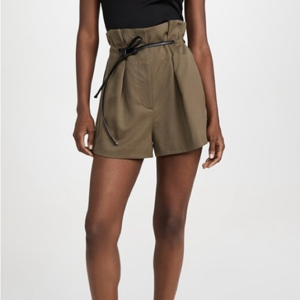 3.1 Phillip Jim wool origami short with belt bran new high waisted for green c.
